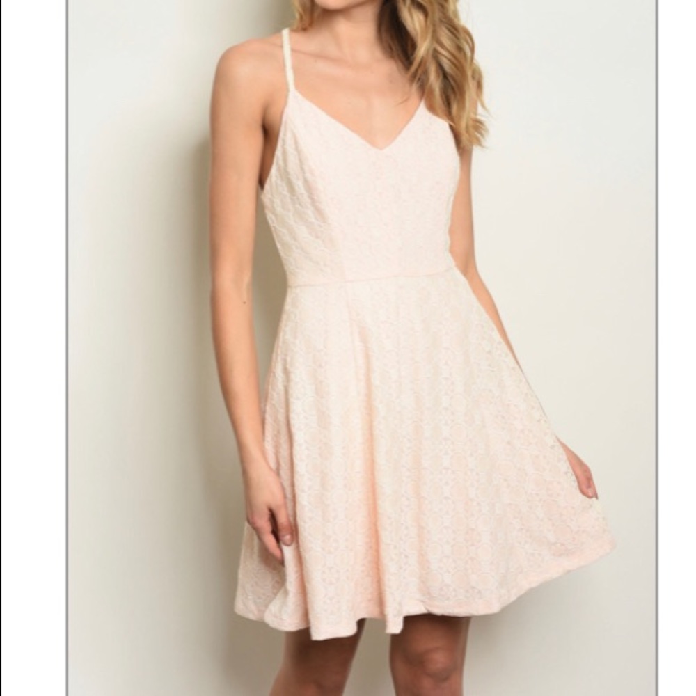 NWT light peach dress - Picture 6 of 7